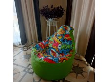 Кресло-банан Краш велюр (сидушка)+ зеоеный кожзам.Итоговая 3000 руб