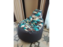 Кресло-банан Ромб 03(сидушка жаккард+серая рогожка).Итоговая 3000 руб