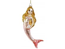 70038 Glass mermaid ornament gold pink 17cm a = max width b = base width h = height Min amount (MOQ) 12 - 11 