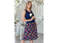 Платье женское Адель красно-желтые цветы Цена 520+% Размер 50.jpeg