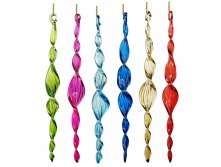 67062 Glass spiral icicle rainbow mix6 18cm a = max width b = base width h = height Min amount (MOQ)  6 ,   1  - 26,1 