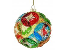 69985 Glass ball circles transparent multi color 10cm a = max width b = base width h = height Min amount (MOQ) 12 - 12,8 