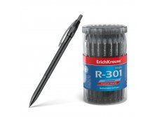 46765 Ручка шариковая автоматическая ErichKrause&#174; R-301 Original Matic 0.7, цвет чернил черный (в тубусе по 60 шт.) Цена 19,5+% в наличии 3 шт. Мин. заказ - 3 шт.jpg