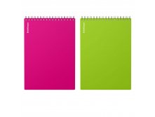 63648 Блокнот с пластиковой обложкой на спирали ErichKrause Neon, А5, 80 листов, клетка MIX-PACK Цена 139+% в наличии 1 шт.jpg