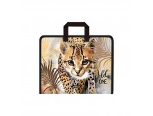 48704 Папка на молнии пластиковая с ручками ErichKrause&#174; Wild Cat, A4+ (в пакете по 4 шт.) Цена 195+% в наличии 1 шт.jpg