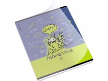 62531 Тетрадь общая ученическая с пластиковой обложкой на скобе ErichKrause Котоформулы, Геометрия, 48 листов, клетка Цена 63+% в наличии 3 шт.jpg
