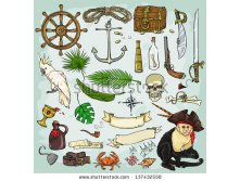 stock-vector-pirates-collection-set-of-pirates-design-elements-137432558.jpg