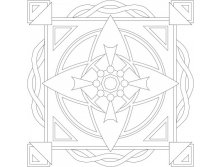 Трафарет Мандала_6- 1 шт 65 руб+%