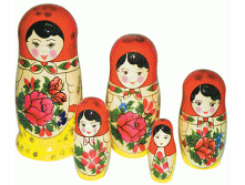 Матрешка с красным платком
