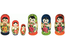 Матрешка цветная 3 предмета