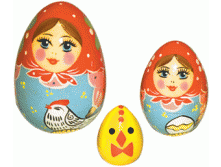 Матрешка яйцо 3 предм