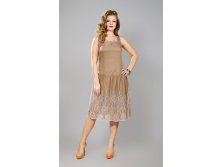 14060-3	платье	M-XL (3)	коричневый с белой вышивкой	НОВАЯ ЦЕНА 8,40!!!!!!!!!!$16,80