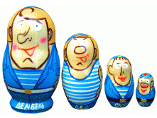Матрешка авторская Десантник 4 предм