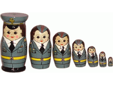 Матрешка Авторская Милиционер 7 кук