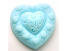 Форма силиконовая \"Сердце For you\"  Вес мыла 100 грамм.   Цена формы 350 руб.(силикон Китай), 450 (силикон США)