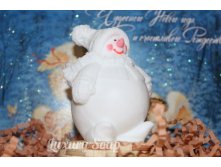 Форма 3D \"Снеговик Пухляк\".  Вес мыла 180 гр.  Цена формы 700 руб. (силикон Китай без запаха), 800 руб. (силикон США)