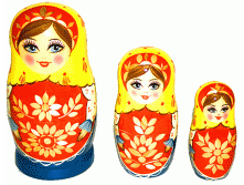 Матрешка инкрустация соломкой 3 кук.	11см