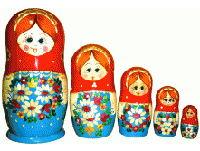 Матрешка инкрустация соломкой 5 кук.	070205	16см
