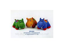 Игрушка мягкая развивающая "Бегемотик" (17 см)