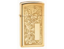 1881    ZIPPO SLIM VENETIAN BRASS &#8470; 1652B