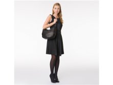 Borsa a spalla nera in pellle effetto struzzo Leo 34 x 23 x 9 cm 85 евро.jpg