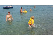 Первый заход в море, еще с опаской