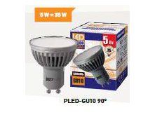 PL*ED-GU10  5w 2700K 350 Lm GU10230/50