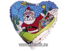 Ф 18\" Новый год Санта на санях(FM) 