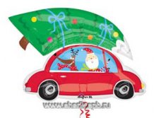А ФИГУРА/P35 Санта на машине 