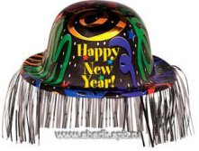 Шляпа пласт с мишурой HNY асс/А 