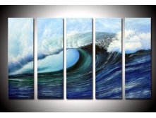 hand-painted-The-beach-roaring-waves-boat-Wall-Decor-Modern-Landscape-font-b-Oil-b-font.jpg