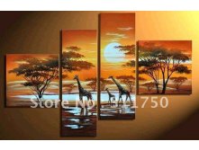 hand-painted-wall-art-The-giraffe-sun-Home-Decoration-font-b-Modern-b-font-font-b.jpg