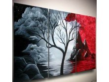 100-Hand-painted-Red-and-black-cloud-sky-tree-landscape-Wall-home-Decor-font-b-Oil.jpg