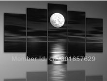 100-hand-painted-art-Sea-full-moon-night-abstract-Landscape-font-b-oil-b-font-font.jpg