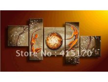 hand-painted-wall-art-Weak-yellow-pure-flower-dancer-home-decoration-font-b-abstract-b-font.jpg