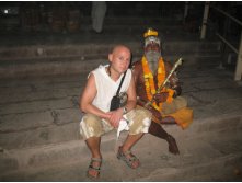 Varanasi, Dashashwanedh Ghat, с одним из Sadhu