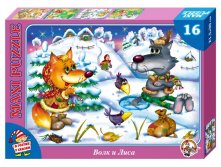 01036 Пазлы 16эл.(maxi) Волк и лиса 72,0
