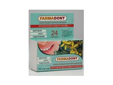 FARMADONT коллагеновые пластины против кровоточивости с подорожником, алоэ и зверобоем