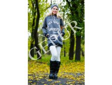 1075рТуника Lolly Pop очень тёплая приятная к телу Материал трехнить с начесом Длина 80 см Цвет темно-серый накат белый Размеры S, M.jpg