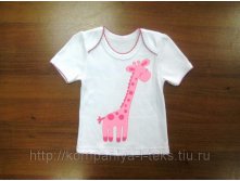 ФУТБОЛКА С АППЛИКАЦИЕЙ ДЕВОЧКОВАЯ (ИНТЕРЛОК)