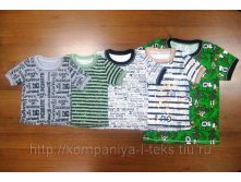 ФУТБОЛКА С ГОРЛОВИНОЙ ЦВЕТНАЯ (РЕБАНА)   