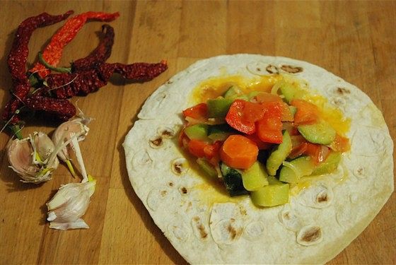 Овощное рагу в лаваше