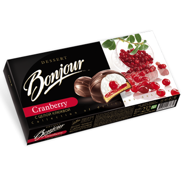 бонжур клюква 232г-48,2р  29г-5,25р. только упаковкой 24 шт