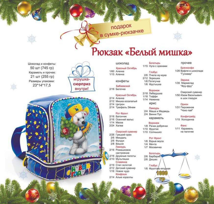 2.36_Текстиль_Рюкзак Белый мишка