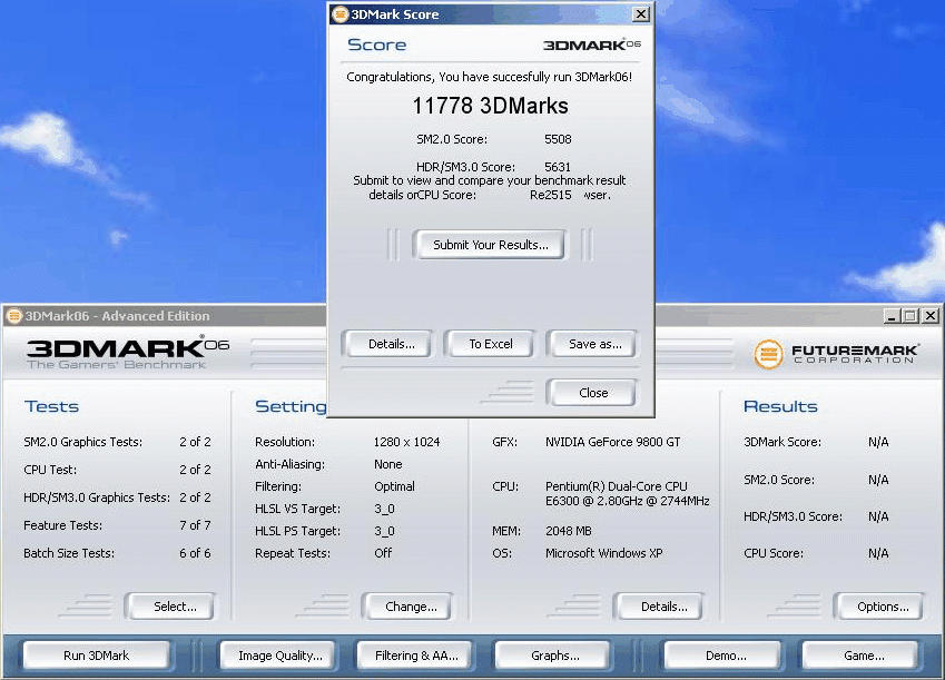 Intel E6300/9800GT/2GbDDR2