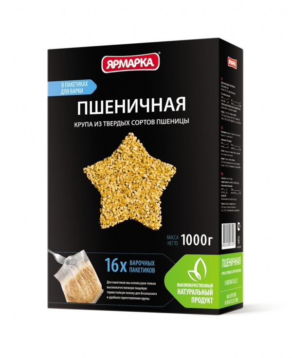 Пшеничная крупа ЯРМАРКА ОТБОРНАЯ 16х62,5г