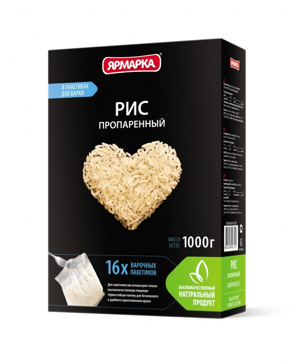 Рис пропаренный ЯРМАРКА ОТБОРНАЯ 16х62,5г