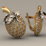 Серьги с большим количеством мелких камней. Вес 9,2гр..jpg
