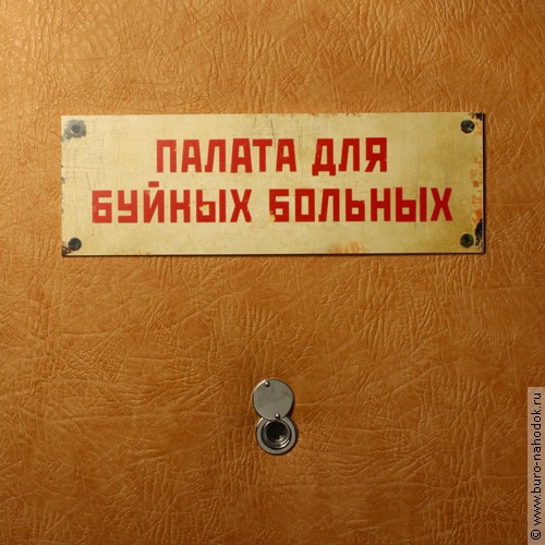 табличка на дверь Палата для буйных больных - 143р.