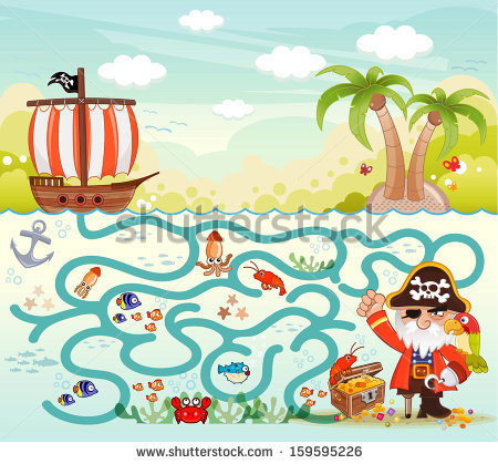 stock-vector-funny-maze-game-pirate-try-to-find-the-treasure-in-the-sea-illustrator-vector-159595226.jpg